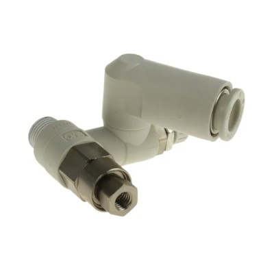 SMC ASP Series Speed Controller Flow Regulator 1/8 in R Inlet 8 mm One-Touch Outlet 1 MPa Pressure ASP330F-01-08S