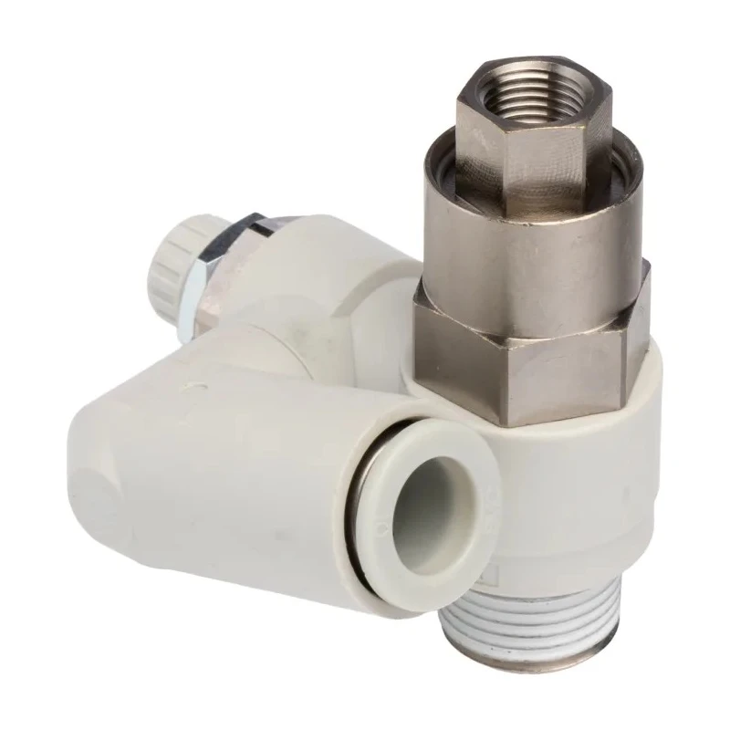 SMC ASP Series Speed Controller Flow Regulator 3/8 in R Inlet 3/8 in Tube Outlet 10 mm ASP530F-03-10S
