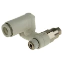SMC ASP Series Speed Controller Flow Regulator 1/8 in R Inlet 8 mm One-Touch Outlet 1 MPa Pressure ASP330F-01-08S