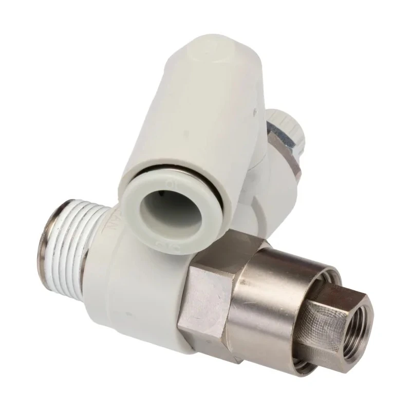 SMC ASP Series Speed Controller Flow Regulator 3/8 in R Inlet 3/8 in Tube Outlet 10 mm ASP530F-03-10S