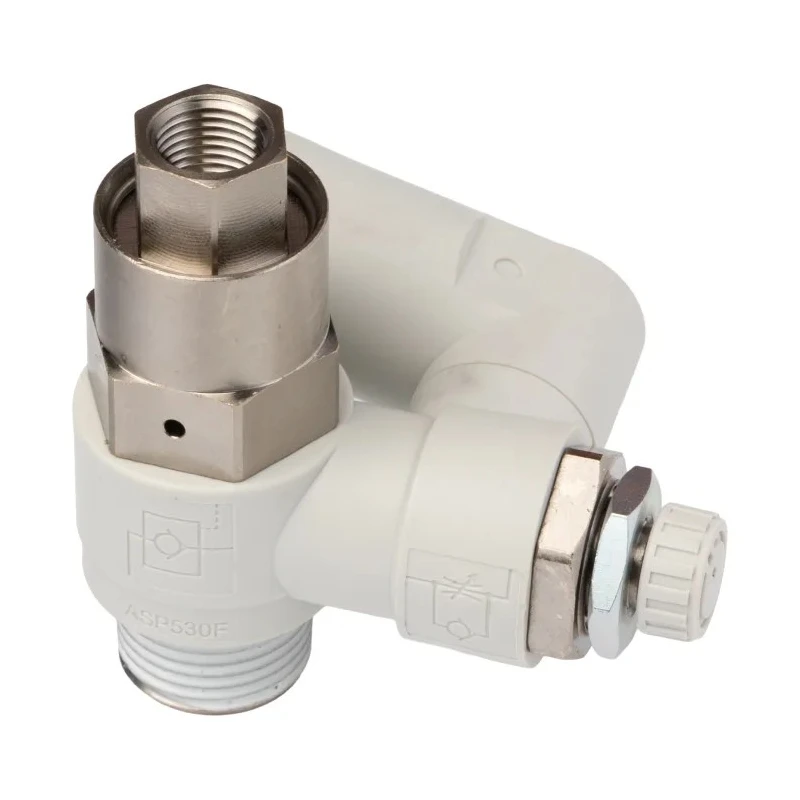 SMC ASP Series Speed Controller Flow Regulator 3/8 in R Inlet 3/8 in Tube Outlet 10 mm ASP530F-03-10S