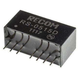 Recom DC/DC Converter 15V -15V 67mA Input 4.5-9V 2W SIP Through Hole RS-0515D