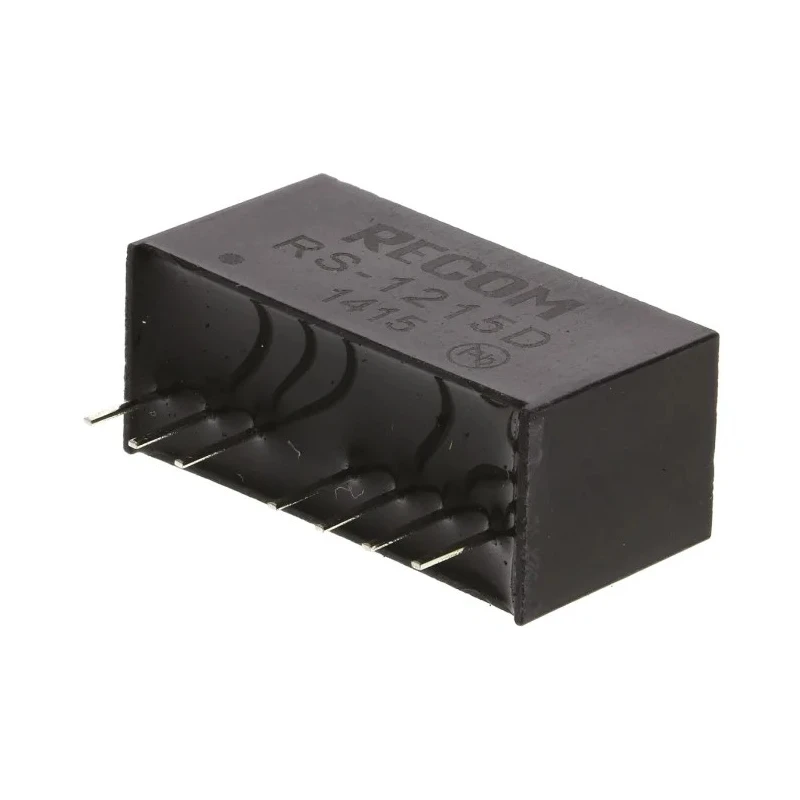 Recom RS DC/DC Converter 15V, -15 V, 67 mA Output, 18V DC Input, 9V Input, 2 W, Through Hole Mount, 85 °C Max Temp RS-1215D