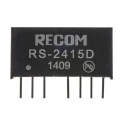 Recom Double Output DC/DC Converter 15V, -15V, 67mA Output, 18-36V Input, 2W, SIP Package Through Hole Mount RS-2415D