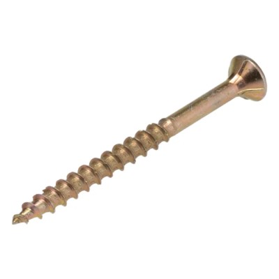 ULTI-MATE Pozisquare Countersunk Steel Wood Screw, Passivated Zinc Plated, M4 Thread 50 mm Length ULT/070