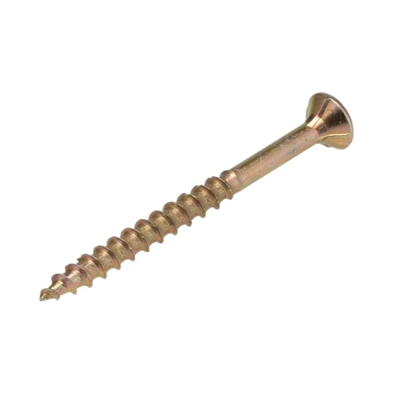 ULTI-MATE Pozisquare Countersunk Steel Wood Screw, Passivated Zinc Plated, M4 Thread 50 mm Length ULT/070