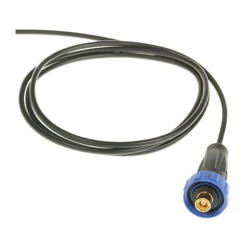 Bulgin 400 Series SMB Coaxial Connector Cable Male, 50 Ω, Straight Body, Pre-Wired, RG174 Cable PX0416/1M00