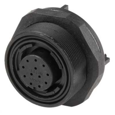 Bulgin Circular Connector Panel Mount Socket Female 12 Contacts 5A 50V IP68 Standard Buccaneer Series PX0707/S/12