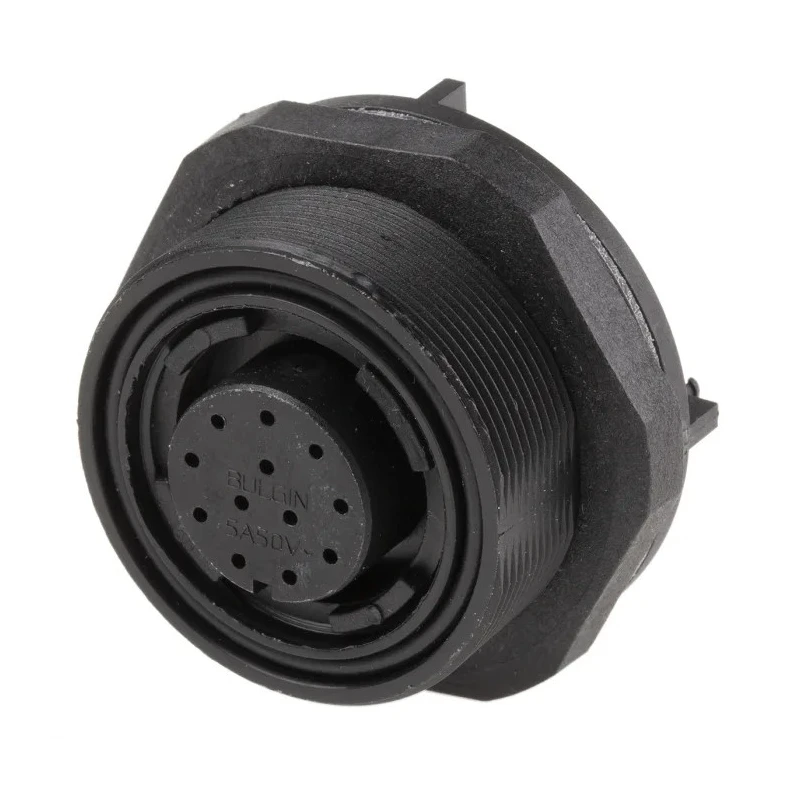Bulgin Circular Connector Panel Mount Socket Female 12 Contacts 5A 50V IP68 Standard Buccaneer Series PX0707/S/12