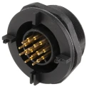 Bulgin Circular Connector Panel Mount Socket Female 12 Contacts 5A 50V IP68 Standard Buccaneer Series PX0707/S/12