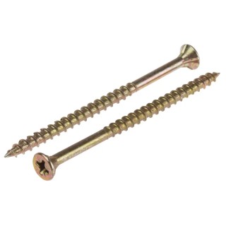 ULTI-MATE Pozisquare Countersunk Steel Wood Screw M4 Thread 70 mm Length Passivated Zinc Plated ULT/080