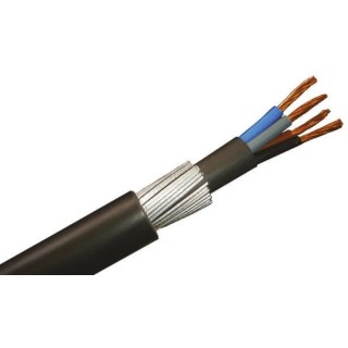 Prysmian BS6724 Afumex 4 Core Power Cable, Black 10mm², 1kV, 90°C, 50 m Length, PEX Jacket BS6724