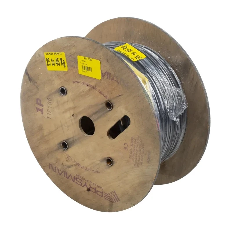 Prysmian BS6724 Afumex 3 Core Power Cable Black 6mm² 1kV 90°C 50m PEX LSZH BS6724