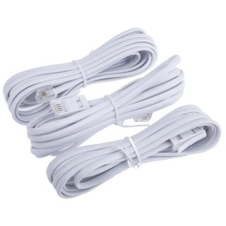 RS PRO Female RJ11 to Male Telephone Extension Cable, White Sheath, 3 m RJ11
