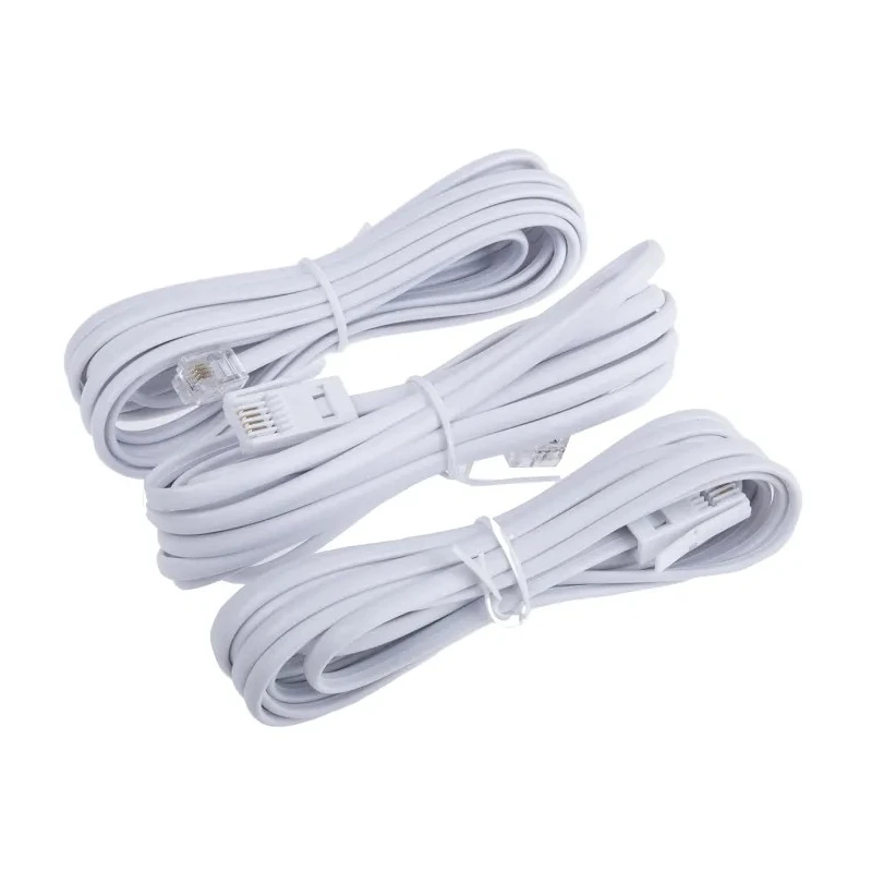 RS PRO Female RJ11 to Male Telephone Extension Cable, White Sheath, 3 m RJ11