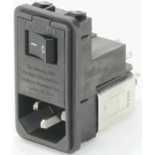 Schaffner Panel Mount IEC Filter 250V AC 2A Male 2 Pole Solder FN389-2-21