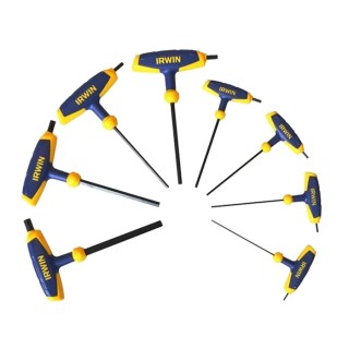 Irwin 8 Piece T Metric Hex Key Set Vanadium Steel Black Finish Long and Short Arms T10771