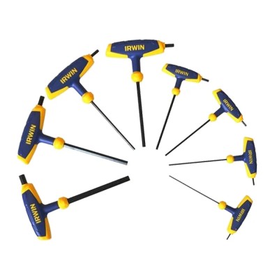 Irwin 8 Piece T Metric Hex Key Set Vanadium Steel Black Finish Long and Short Arms T10771