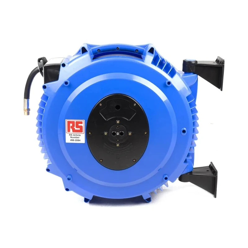 RS PRO 1/2 in G 12 mm ID 490 mm Hose Reel 16 bar Max Operating Pressure 18 m Length Wall Mounted Spring Return 495-2078
