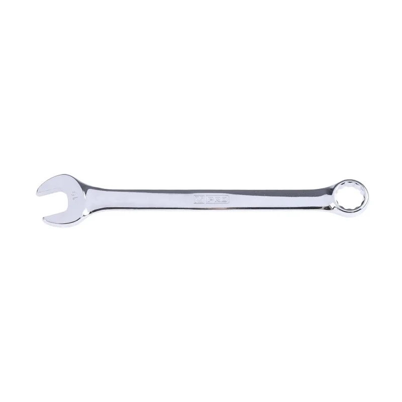 RS PRO Combination Spanner 19 mm, 248mm Overall Length Chrome Vanadium Steel Chrome Finish 495-3532