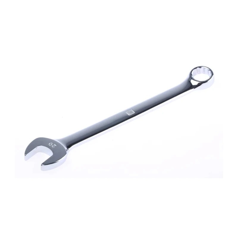 RS PRO Combination Spanner 20 mm, 248mm Overall Chrome Vanadium Steel Chrome Finish 495-3548