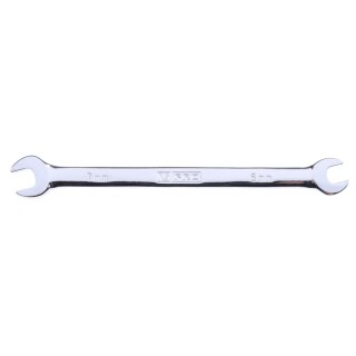 RS PRO Double Ended Open Spanner Metric 6 to 7 mm Chrome Vanadium Steel Chrome Finish 126mm 495-3784