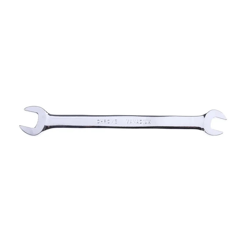 RS PRO Double Ended Open Spanner Metric 8 x 10 mm, Chrome Vanadium Steel, Chrome Finish, 135mm Length 495-3841
