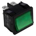 TE Connectivity Illuminated DPST On-Off On-Off Rocker Switch Panel 10A 24V dc Green Actuator 1634200-9