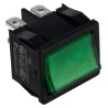 TE Connectivity Illuminated DPST On-Off On-Off Rocker Switch Panel 10A 24V dc Green Actuator 1634200-9