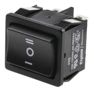 TE Connectivity DPDT Rocker Switch Panel On-Off-On On-Off-(On) 10A 125Vac 6A 250Vac Gemini A Series 2-1634200-2