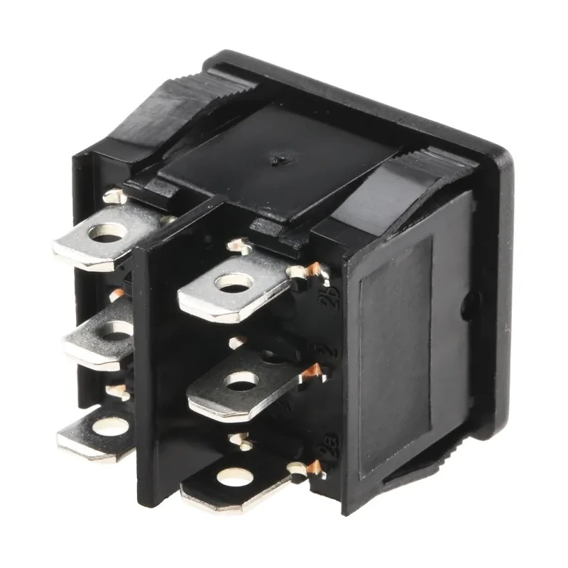 TE Connectivity DPDT Rocker Switch Panel On-Off-On On-Off-(On) 10A 125Vac 6A 250Vac Gemini A Series 2-1634200-2