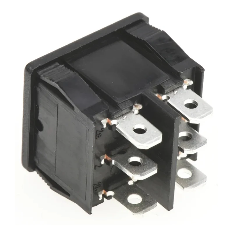 TE Connectivity Gemini A Series DPDT Rocker Switch Panel 10A 125VAC 6A 250VAC On-Off-On (On)-Off-(On) 2-1634200-6