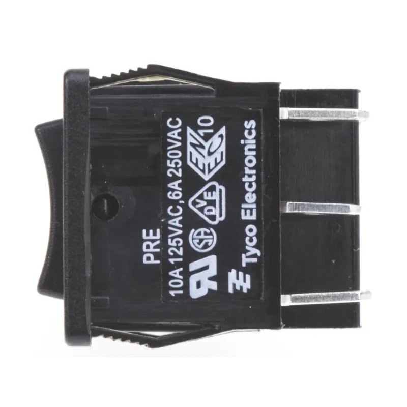 TE Connectivity Gemini A Series DPDT Rocker Switch Panel 10A 125VAC 6A 250VAC On-Off-On (On)-Off-(On) 2-1634200-6