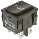 TE Connectivity DPDT On-Off-On Rocker Switch Panel 1-1634200-7 10A, IP66, Panel Mount