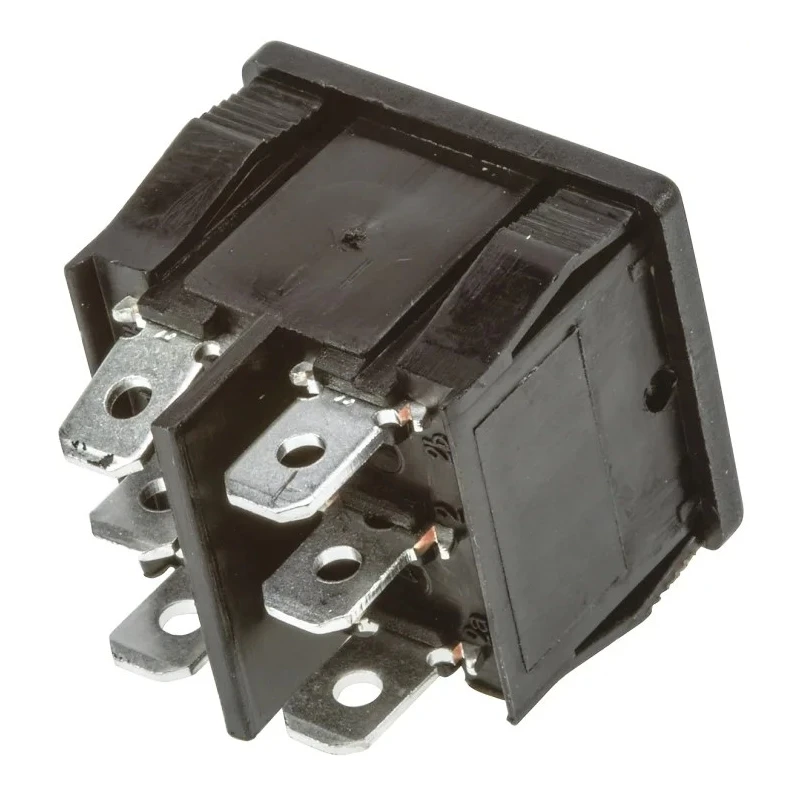 TE Connectivity DPDT On-Off-On Rocker Switch Panel 1-1634200-7 10A, IP66, Panel Mount