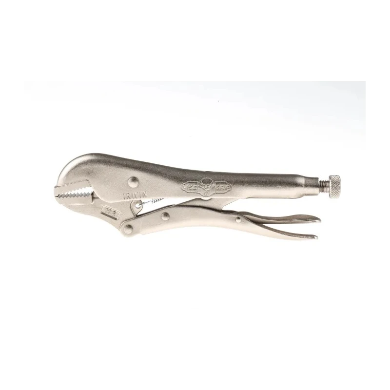 Irwin Locking Plier Straight Jaw, Steel Material, Chrome Finish, 250mm Overall Length T0102EL4
