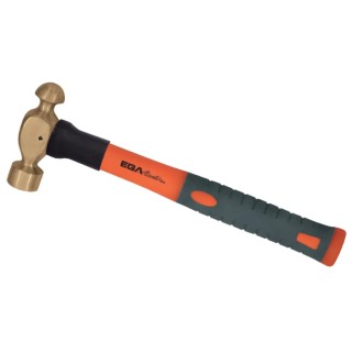 Ega-Master Beryllium Copper Alloy Head Ball-Pein Hammer with Fibreglass Handle, 500 g 70489