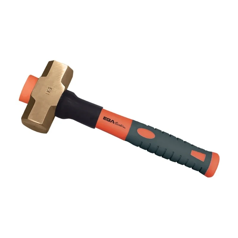 Ega-Master Beryllium Copper Alloy Head Sledge Hammer with Fibreglass Handle, 2 kg, Non-Sparking, 370 mm Overall Length 70504