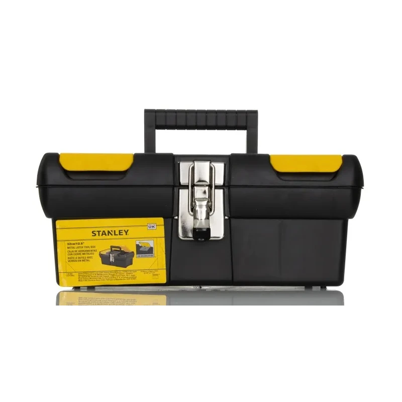 Stanley Plastic Tool Box Yellow Black 320mm Length 130mm Width 180mm Height 1-92-064