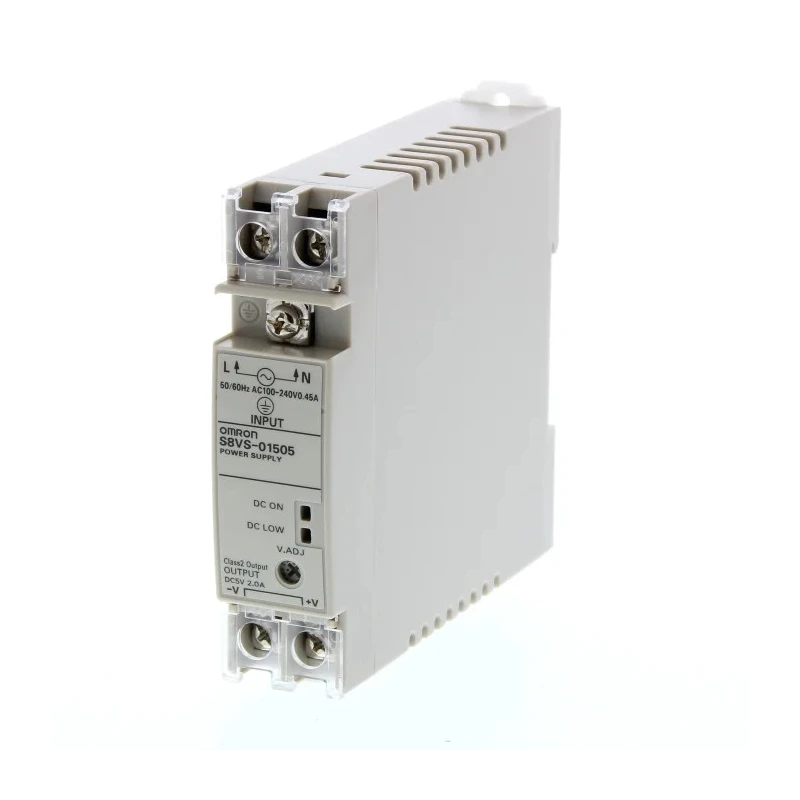 Omron S8VS Switched Mode DIN Rail Power Supply 1 Phase AC Input 85-264V, 5V DC Output, 2A, 15W 