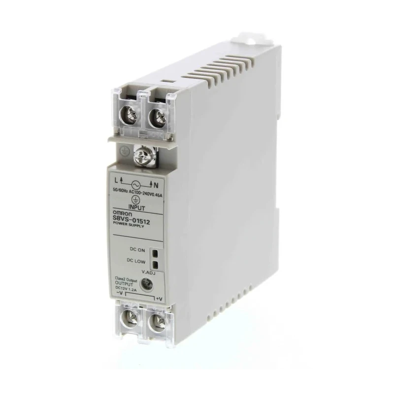 Omron Switched Mode DIN Rail Power Supply 12V dc, 1.2A Output, 15W, AC Input 85-264V, IP20 S8VS