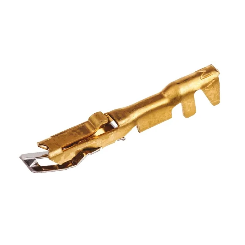 TE Connectivity AMPMODU Series Female Crimp Terminal, 30 AWG Min, 28 AWG Max, Gold Plated Contact 87191-1
