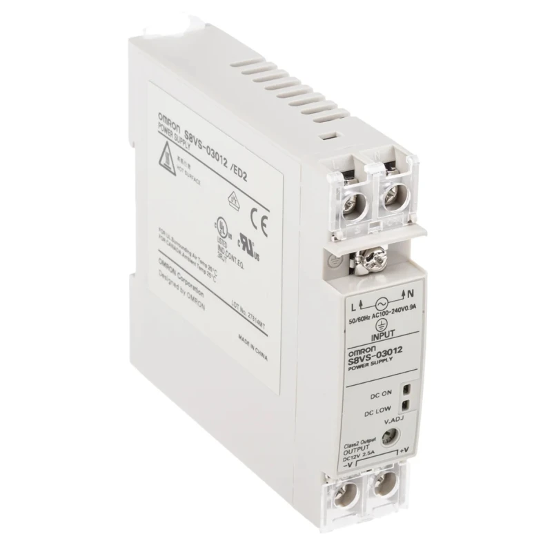 Omron Switched Mode DIN Rail Power Supply 30W, 12V DC, 2.5A Output, 85-264V AC Input S8VS