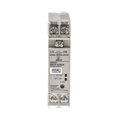 Omron Switched Mode DIN Rail Power Supply 264V AC Input 24V DC 650 mA Output 15W S8VS