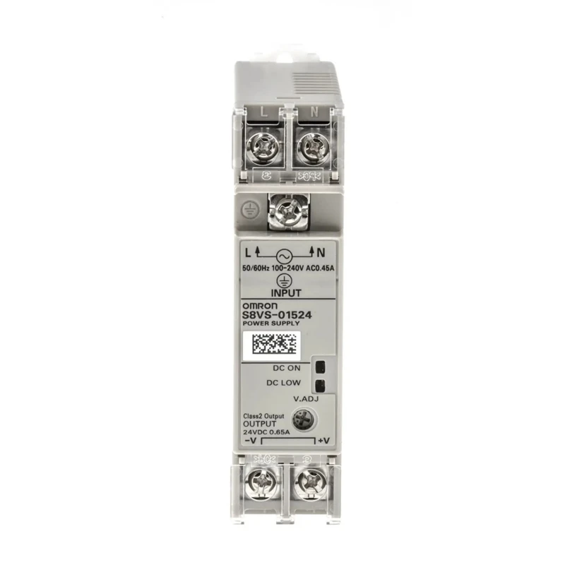 Omron Switched Mode DIN Rail Power Supply 264V AC Input 24V DC 650 mA Output 15W S8VS