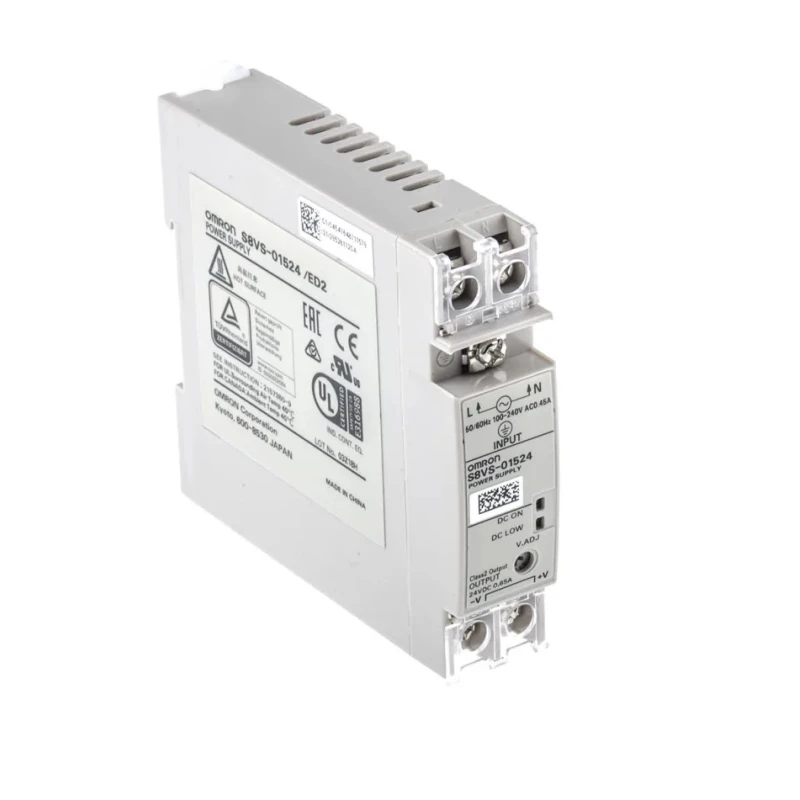Omron Switched Mode DIN Rail Power Supply 264V AC Input 24V DC 650 mA Output 15W S8VS