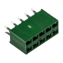 TE Connectivity AMPMODU HV100 Series 10-Contact 2-Row 2.54mm Pitch Straight Through Hole PCB Socket HV100