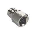 Wera 1/4 in Drive 13 mm Standard Hex Socket Chrome Vanadium Steel, 9.5mm Overall Length 05003685001