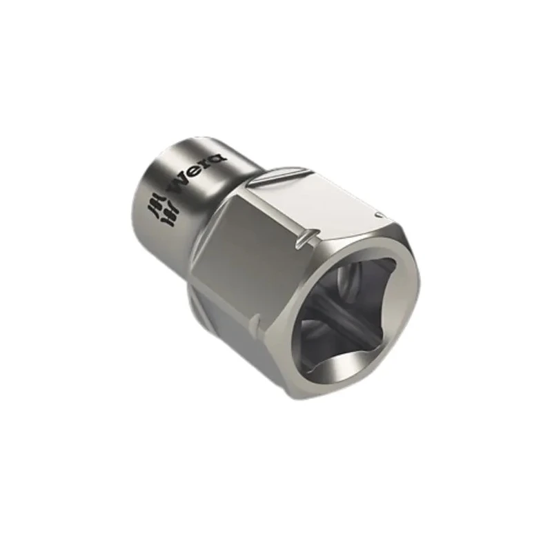 Wera 1/4 in Drive 13 mm Standard Hex Socket Chrome Vanadium Steel, 9.5mm Overall Length 05003685001
