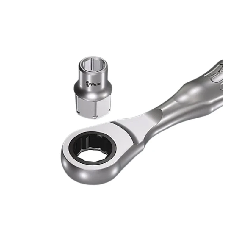 Wera 1/4 in Drive 13 mm Standard Hex Socket Chrome Vanadium Steel, 9.5mm Overall Length 05003685001